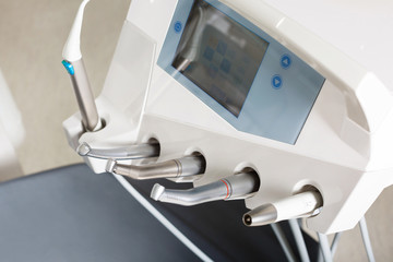Modern dental equipment with display