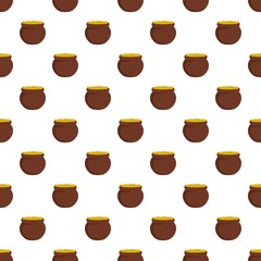 Pot coin pattern seamless in flat style for any design
