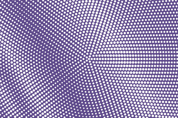 Purple white dotted halftone. Halftone vector background. Rough grungy dotted gradient.