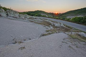 Rock formation Stone Mushrooms near Beli plast village, Kardzhali Region, Bulgaria