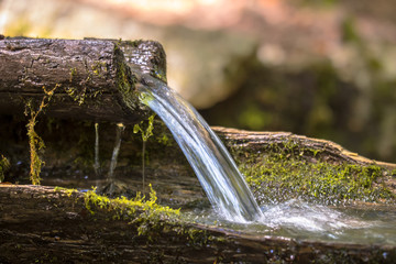 Mountain water spring long exposure