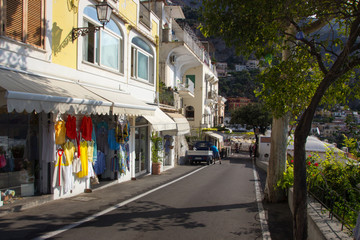 Positano on Amalfi Coast near Naples in Italy 