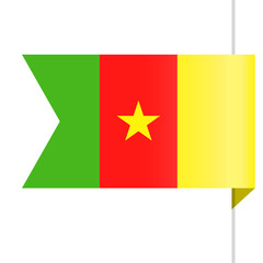 Cameroon Flag Vector Bookmark Icon
