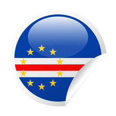 Cape Verde Flag Vector Round Corner Paper Icon