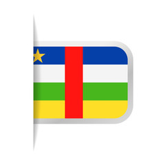 Central African Republic Flag Vector Bookmark Icon