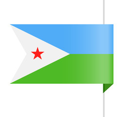 Djibouti Flag Vector Bookmark Icon