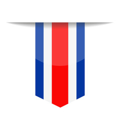 Costa Rica Flag Vector Bookmark Icon