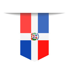 Dominican Republic Flag Vector Bookmark Icon