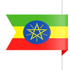 Ethiopia Flag Vector Bookmark Icon