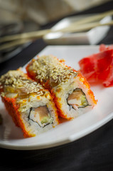 sushi rolls with eel