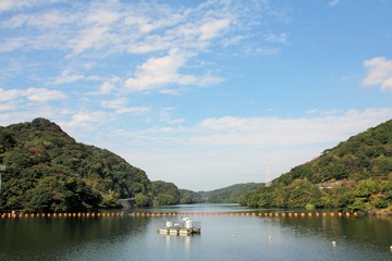 Fototapeta na wymiar 長谷ダム（福岡市）、