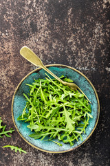 fresh crunchy juicy arugula leaves