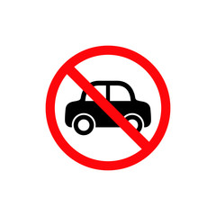 No Car Sign. Vector isolated no parking symbol