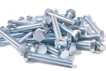 chrome bolts isolated
