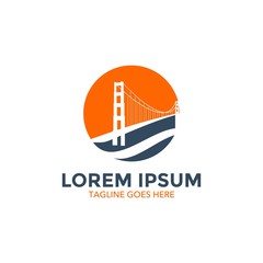 san francisco landmarks logo. icon. vector illustration with simple shape and color