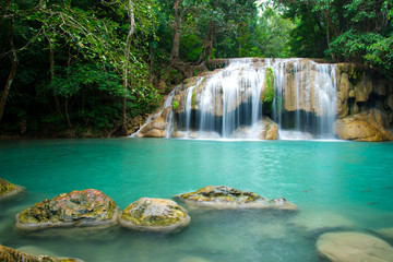 Erawan waterfall in Thailand National Park © khamkula