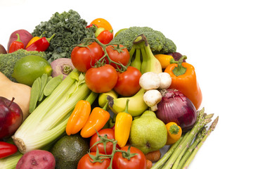 Obraz na płótnie Canvas Beautify Array of Fresh Fruits and Vegetables