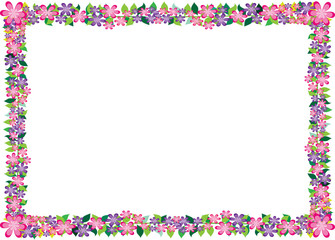 flower and leaf border background