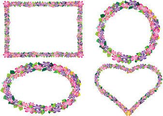 flower and leaf border background