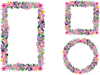 flower and leaf border background