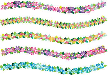 flower and leaf border background