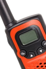 Orange walkie talkie. isolated on white background
