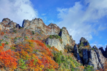 秋の妙義山