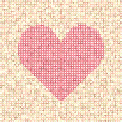 Pixel art dot heart