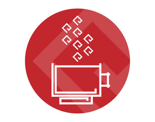 Square  Design of Hot Coffee cup icon