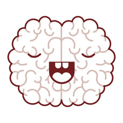  brain science cartoon character fun comic mind intelligence mental design creative think vector illustration