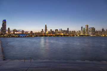 Chicago Skyline Night