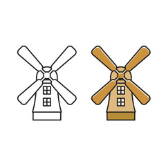 isolated windmill vector icon