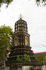 Fototapeta premium The old Pagoda and Buddha status in Thailand.