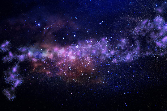 Fototapeta Galaxy and nebula . Starry outer space background texture