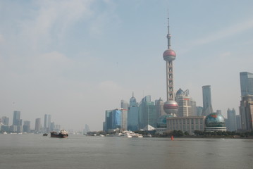 The most spectacular view of Shanghai city center, China