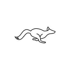 Running fox vector illustration