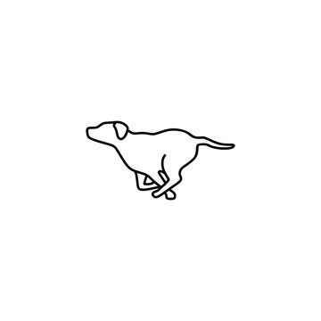 Running Dog Vector Illustration