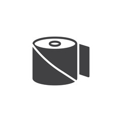 Bandage icon vector, filled flat sign, solid pictogram isolated on white. Medical roll plaster aid symbol, logo illustration.