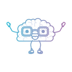  brain cartoon expression mind intelligence neurology fun caricature comic graphic vector illustration