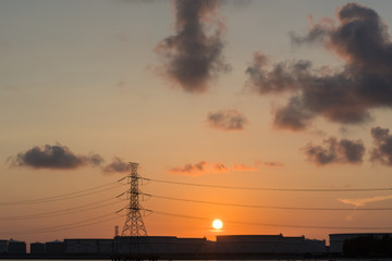 Fototapeta na wymiar Sunset Sunrise sky