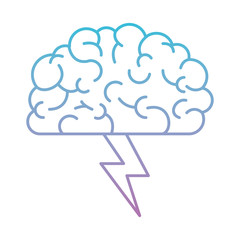 Fototapeta premium brain science mind intelligence mental design creative think vector illustration