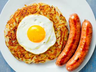 rustic golden swiss rosti potato