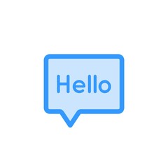 Message 01 filled - hello icon 
