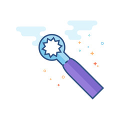 Bicycle tools icon in outlined flat color style. Vector illustration.