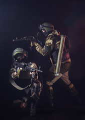 Naklejka premium soldiers of the elite special purpose units