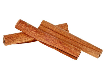 Cinnamon sticks isolated on white background