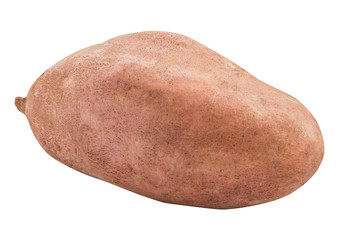 Obraz premium Sweet pink potato isolated on white background