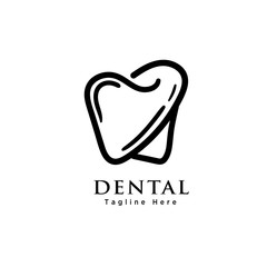 Line art dental logo