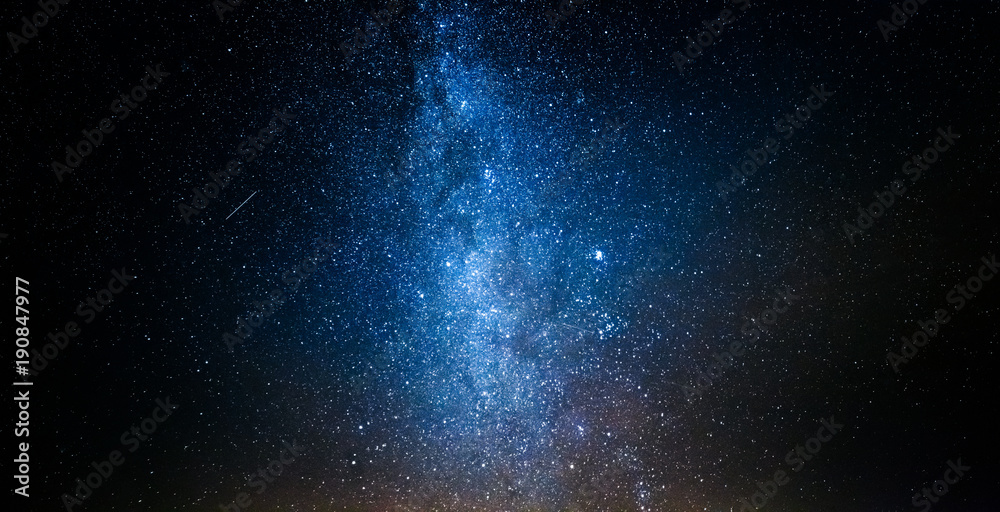 Wall mural beautiful milky way with million stars at night