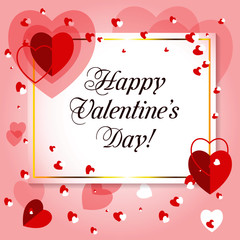 Happy Valentine's Day Greeting card. Paper art, love and wedding. Vector illustration.Wallpaper.flyers, invitation, posters, brochure, banners.